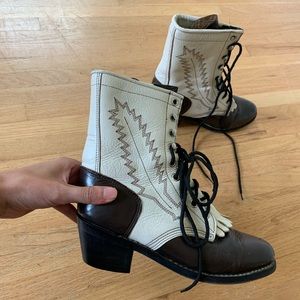 Vintage leather cowboy boots